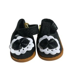 Black Labubu Shoes with Flower Design